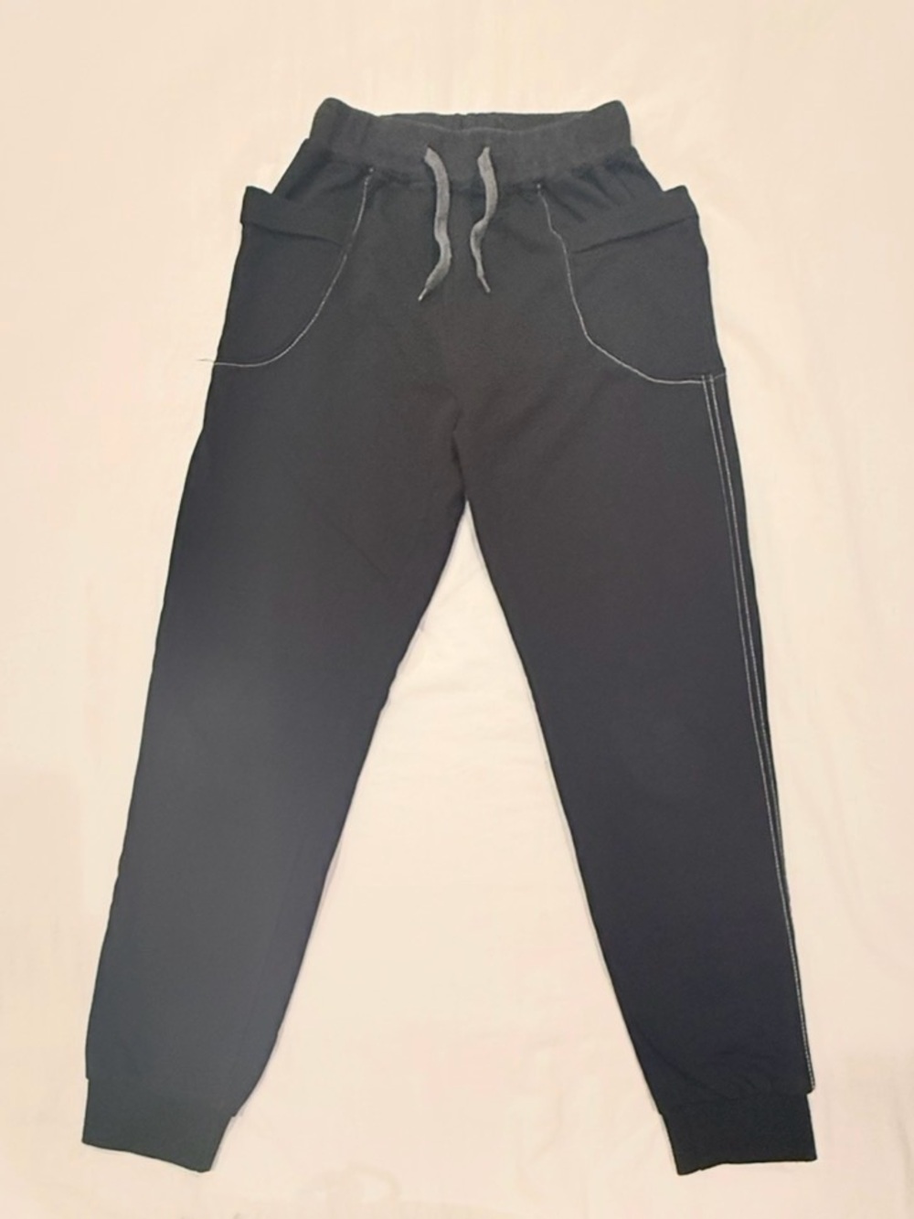 Kids Black Jogger Sweatpants with Elastic Waist